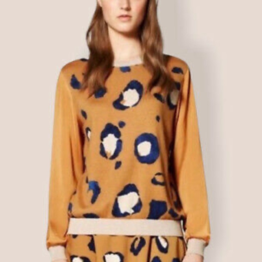 Philip Liam for Target Leopard Print Long Sleeve  Top Size XS Good Condition